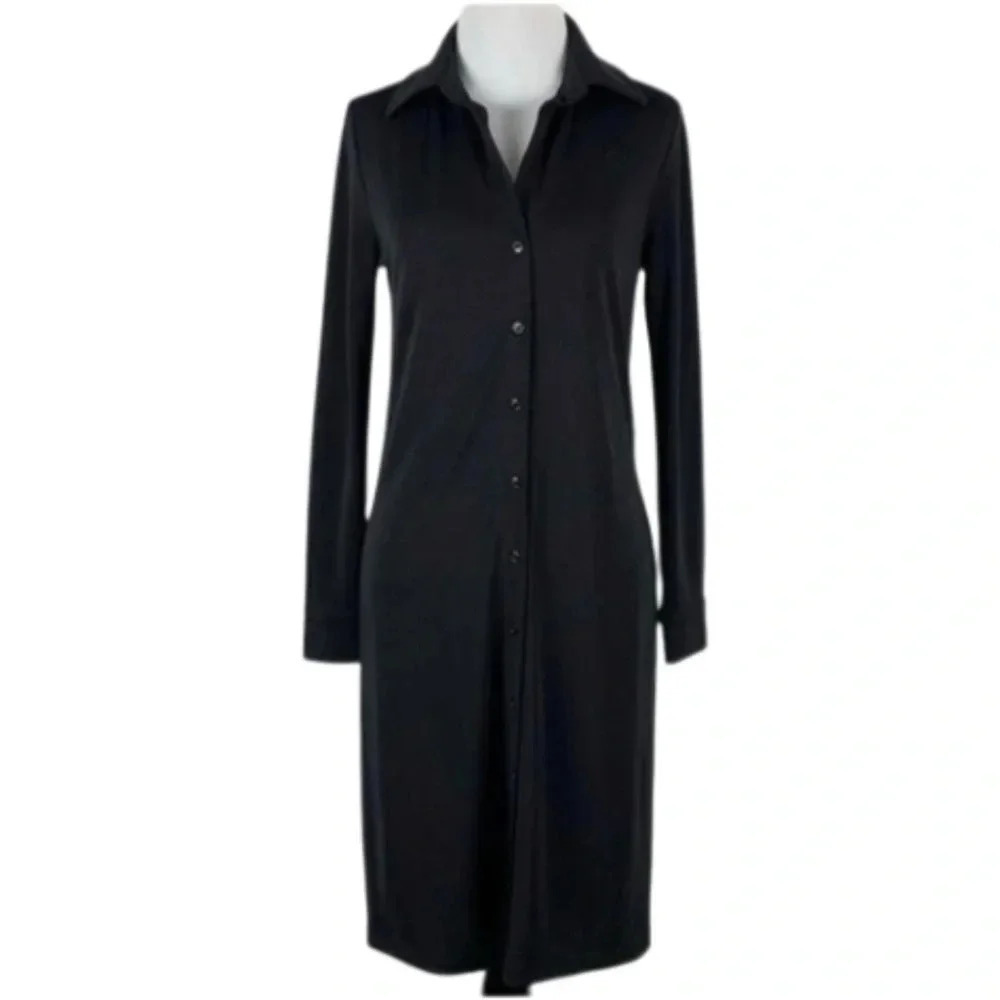 Anne Klein dress size S black button down career